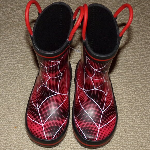 NEW MARVEL SPIDERMAN RAINBOOTS SZ 6 - Picture 3 of 5